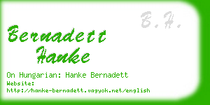 bernadett hanke business card